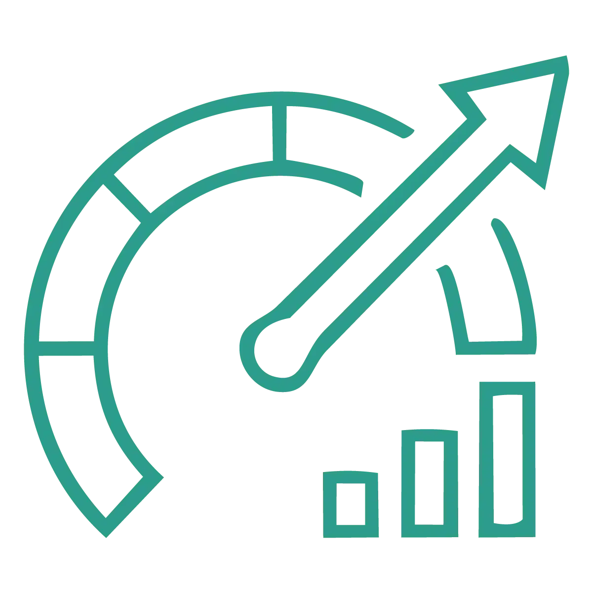 Icon for financial consulting and KPI performance tracking.