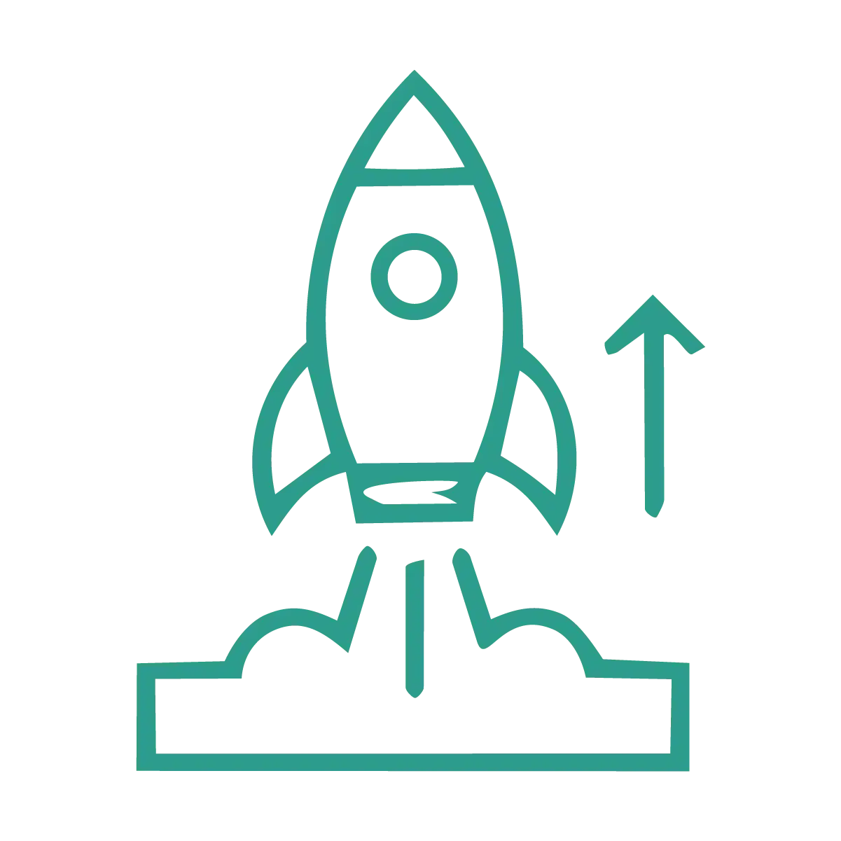 Icon representing new venture and startup financial support.