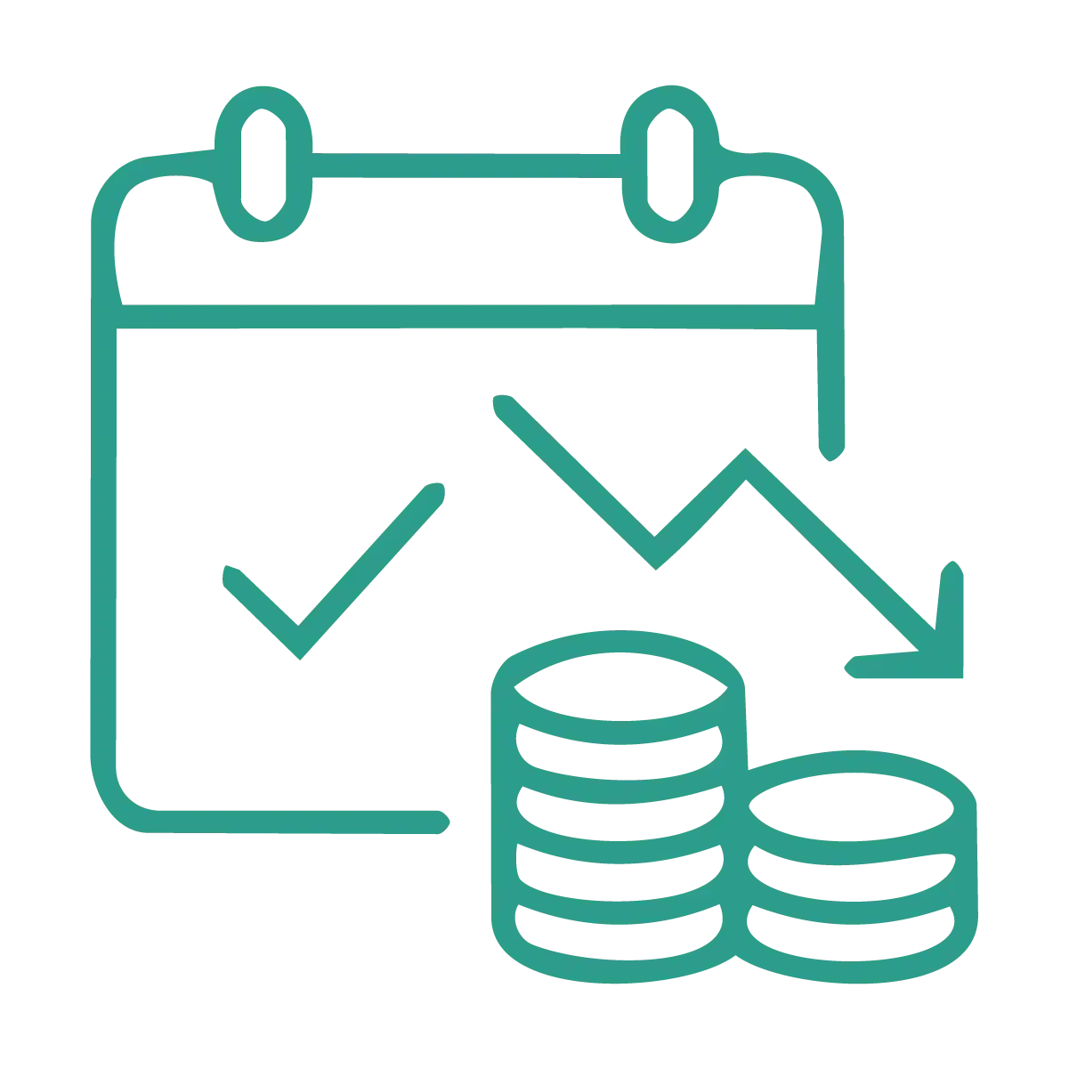 Icon representing strategic tax planning and preparation services.